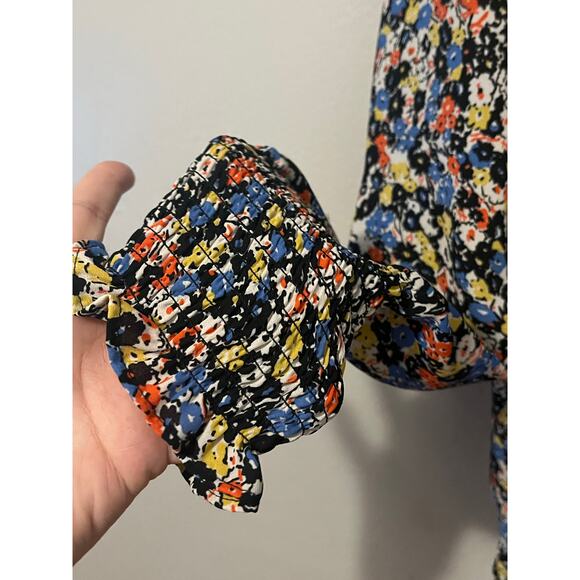 Women's Carolina Belle Floral Print Flowy Boho Blouse Top Shirt Size Large - Picture 6 of 7